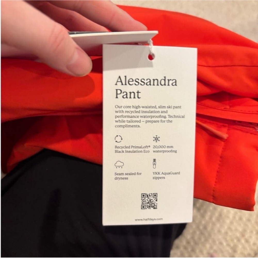 Halfdays Full Set New w tags Orange Hooded Lawrence Jacket & Alessandra Pants - Picture 12 of 15